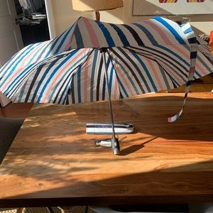 Leighton Women’s Collapsible Umbrella. Dynamic Striping. Brand new never used